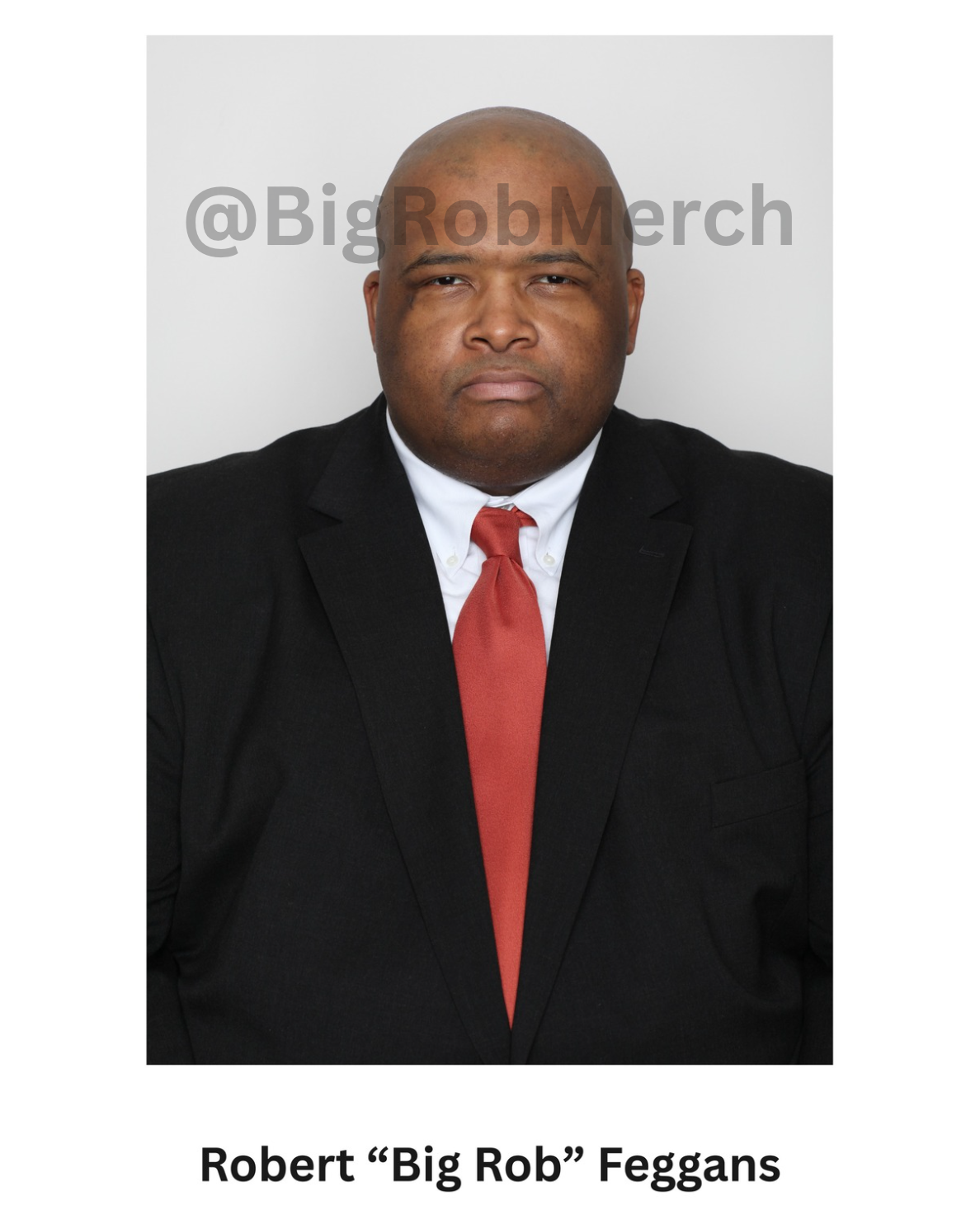 Autographed photo of Big Rob, with orange tie