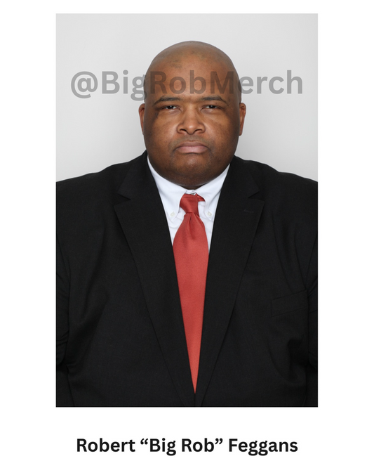Autographed photo of Big Rob, with orange tie